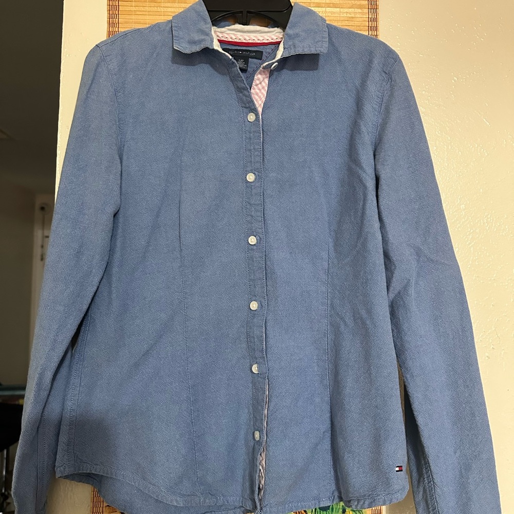 Tommy Hilfiger Casual Blue Button Down Shirt